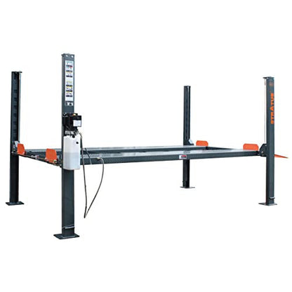 Stratus SAE-P48C G3 4 Post 8,000 LBS Capacity Manual Release Compact Storage Parking Car Lift With Casters