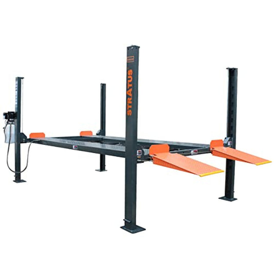 Stratus SAE-P48C G3 4 Post 8,000 LBS Capacity Manual Release Compact Storage Parking Car Lift With Casters