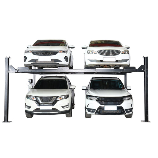 9,000LB 4-Post Double Deck Parking Storage Car Lift - HW-9KDP