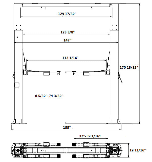 20,000LB 2-Post Overhead Single Release Direct Drive Car Lift with 3 Year Warranty - AP-20SR