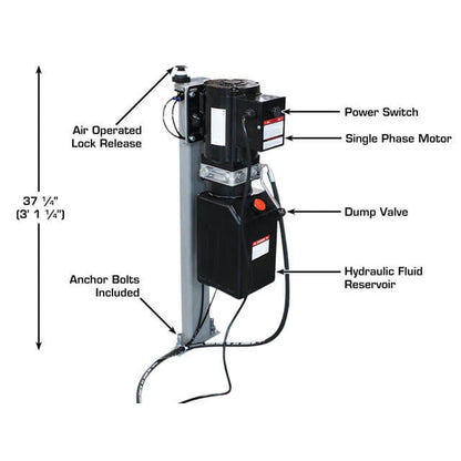 Atlas 6PL 6,000 lb Open Center Low Rise Lift