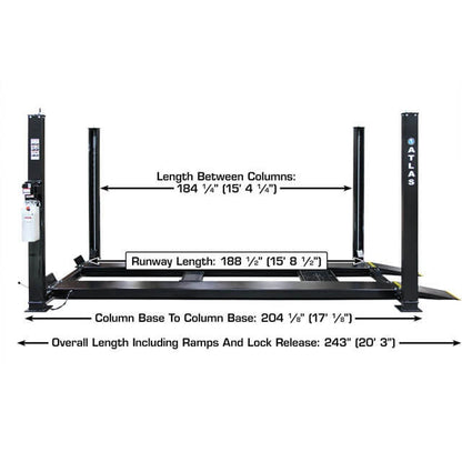 Atlas Apex 9 ALI Certified 9,000 lb 4-Post Lift
