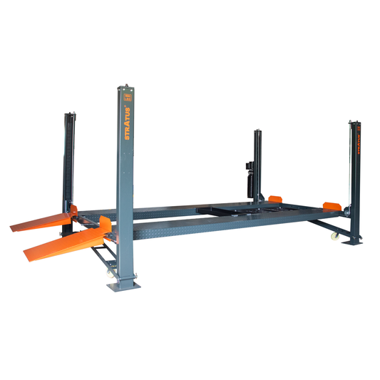 Stratus SAE-P48 G3 4 Post 8,000 LBS Capacity Manual Release Storage Car Lift With Casters