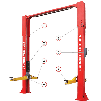 Launch Tech USA TLT211-AS 11,000 lb Clear Floor - Asymmetric - ALI Certified