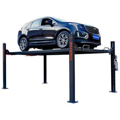 Stratus SAE-P410 4 Post 10,000 LBS Capacity Manual Release Storage Car Lift (Caster Kit Sold Separately)