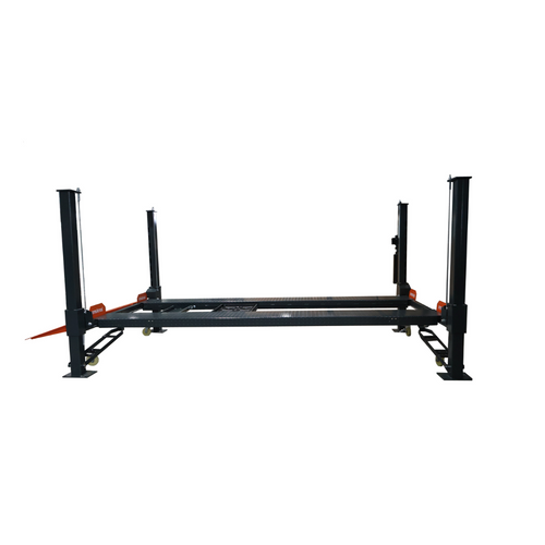 Stratus SAE-P48PC Boxed Steel Construction & Sleeve Containment 8,000 Lbs Capacity Manual Release 4 Post Mobile Compact Storage Parking Car Lift