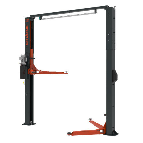 Stratus SAE-C10A 2 Post Clear Floor Height Adjustable Direct Drive 10,000 lbs Capacity Single Point Manual Release Car Lift