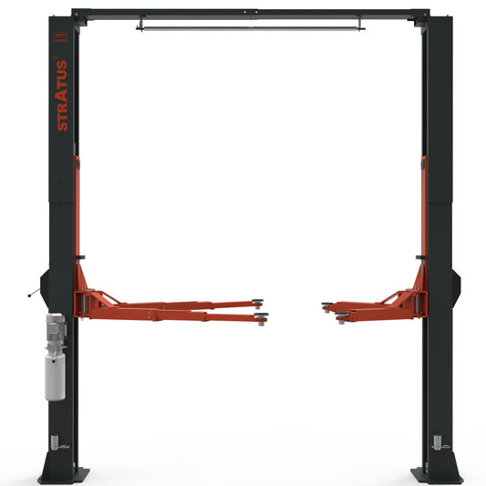 Stratus SAE-C12X Overhead Clear Floor Direct Drive 12,000 LBS Capacity Single Point Manual Release Car Lift
