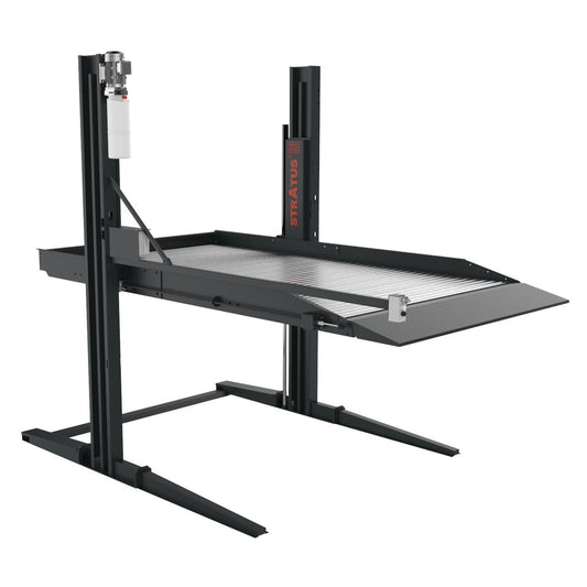 Stratus SAE-P27 2 Post 7,0000 LBS 2 Post Parking Lift available to add on unit with shared post, Electrical Safety Lock Release 110V or 220V