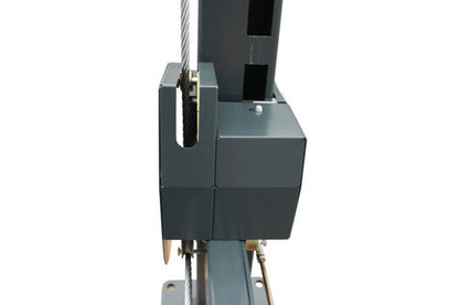 Stratus SAE-P49C Compact Enclosed 4 Post 9,000 LBS Capacity Manual Release Storage Parking Car Lift With Casters