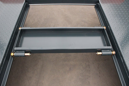 Stratus SAE-P49C Compact Enclosed 4 Post 9,000 LBS Capacity Manual Release Storage Parking Car Lift With Casters