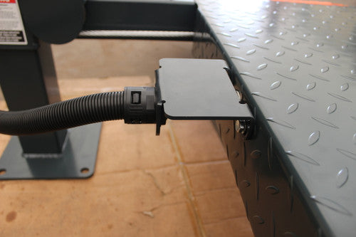 Stratus SAE-P49C Compact Enclosed 4 Post 9,000 LBS Capacity Manual Release Storage Parking Car Lift With Casters