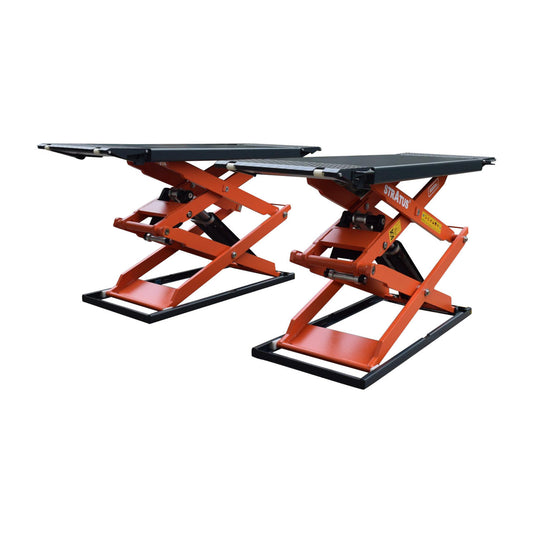 Stratus SAE-UT9000 G3 Commercial Grade On-Ground or In-Ground Mount Low Profile Full Rise Scissor Car Lift Generation 3