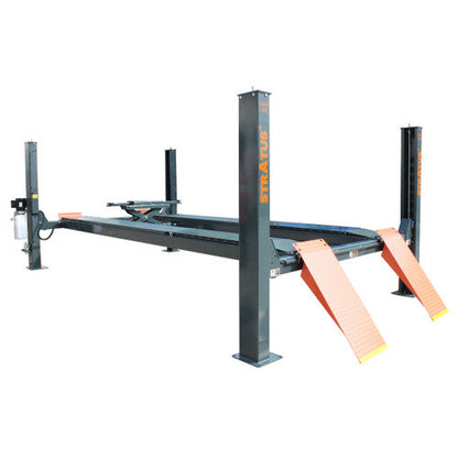 Stratus SAE-414A 4 Post 14,000 LBS Capacity Pneumatic Safety Lock Release Alignment Car Lift